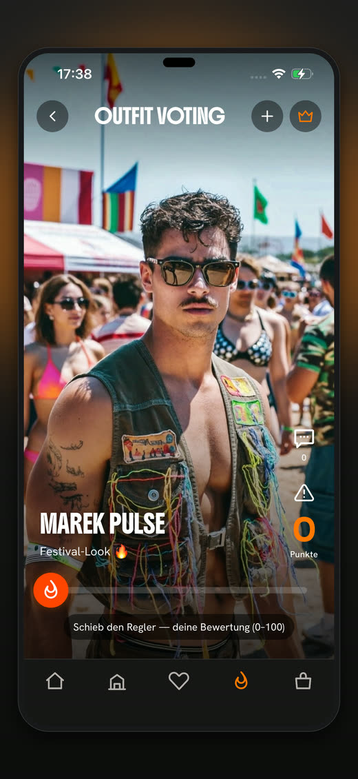 Community- und Voting-Feed in der App
