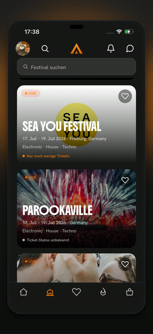 Festivals entdecken in der BASSCAMP-App
