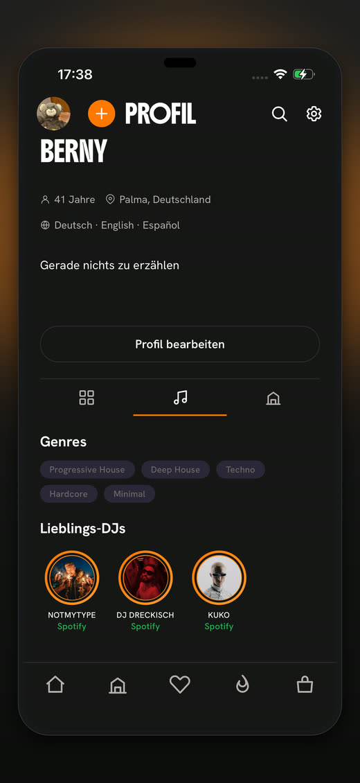 Dein Nutzerprofil in der BASSCAMP-App